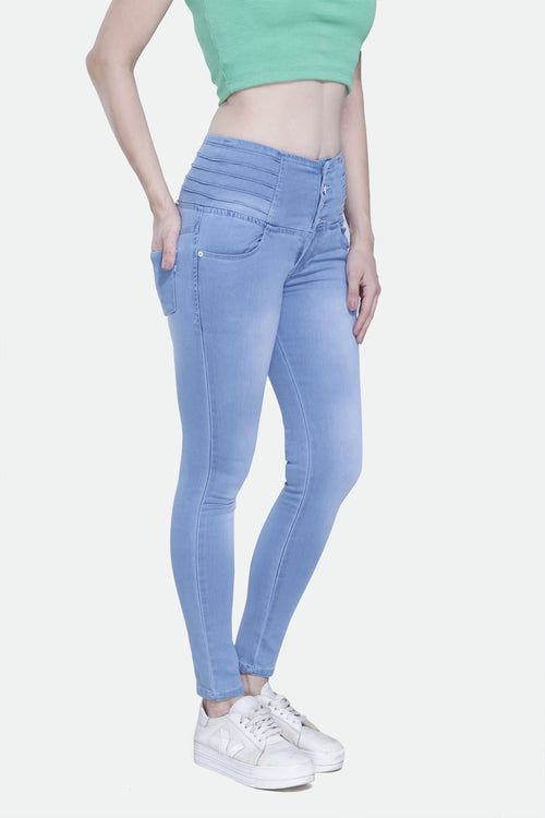 4 button stretchable denim jeans