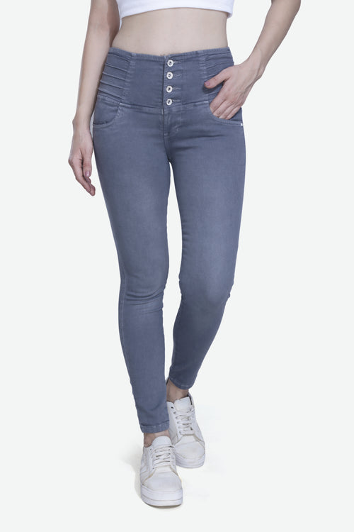 4 button stretchable denim jeans