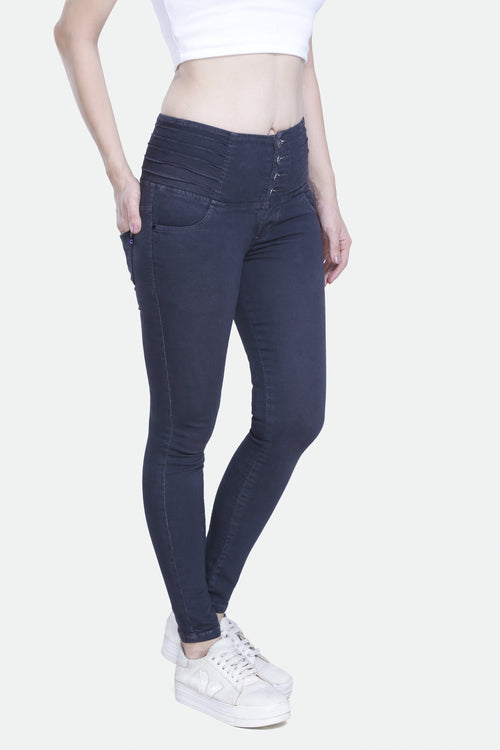 4 button stretchable denim jeans
