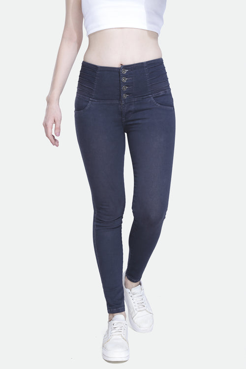 4 button stretchable denim jeans