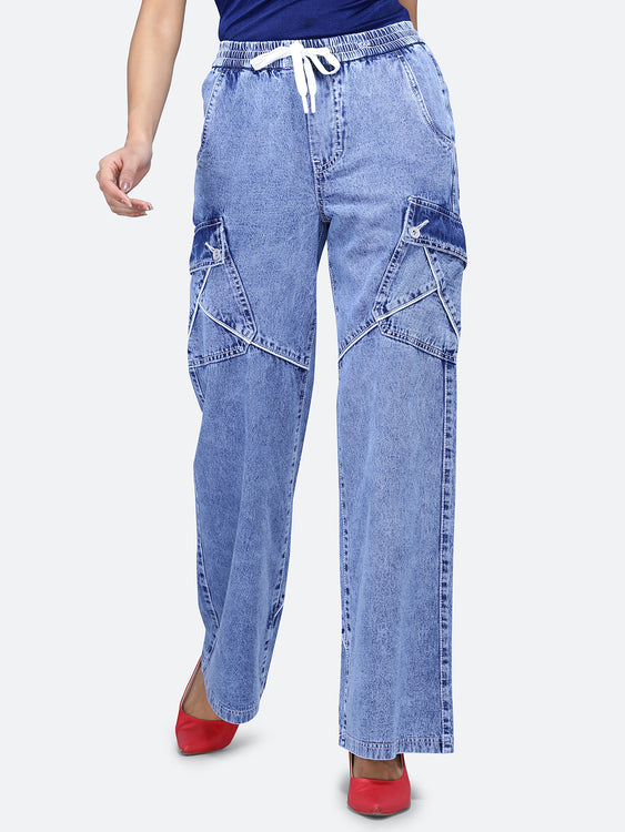 Cargo style baggy jeans