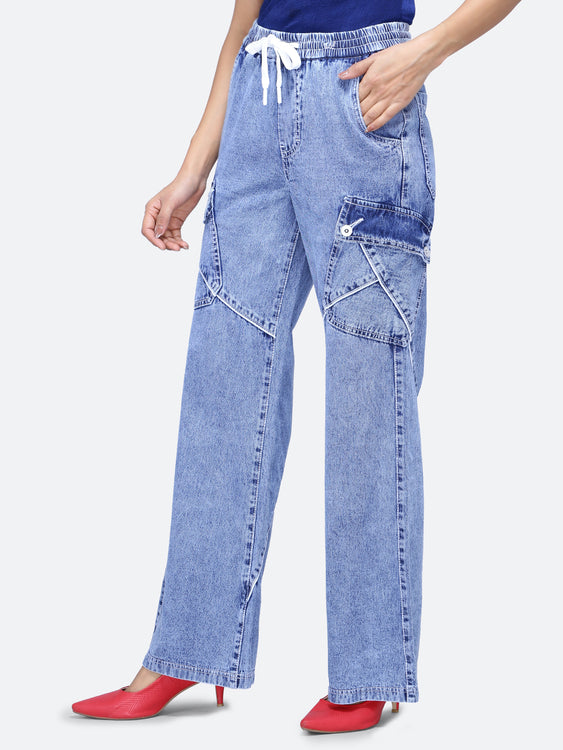 Cargo style baggy jeans