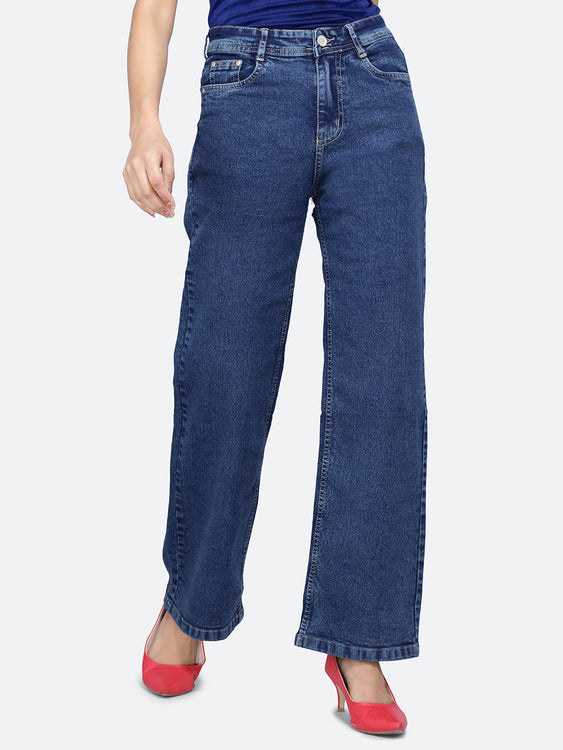Basic Washed Wideleg Jeans