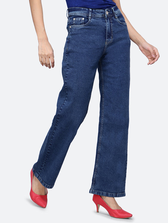 Basic Washed Wideleg Jeans