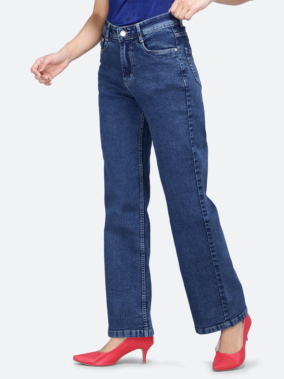 Basic Washed Wideleg Jeans