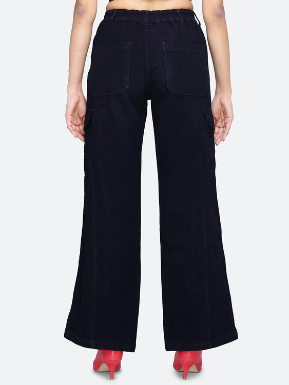 Zip styled baggy jeans