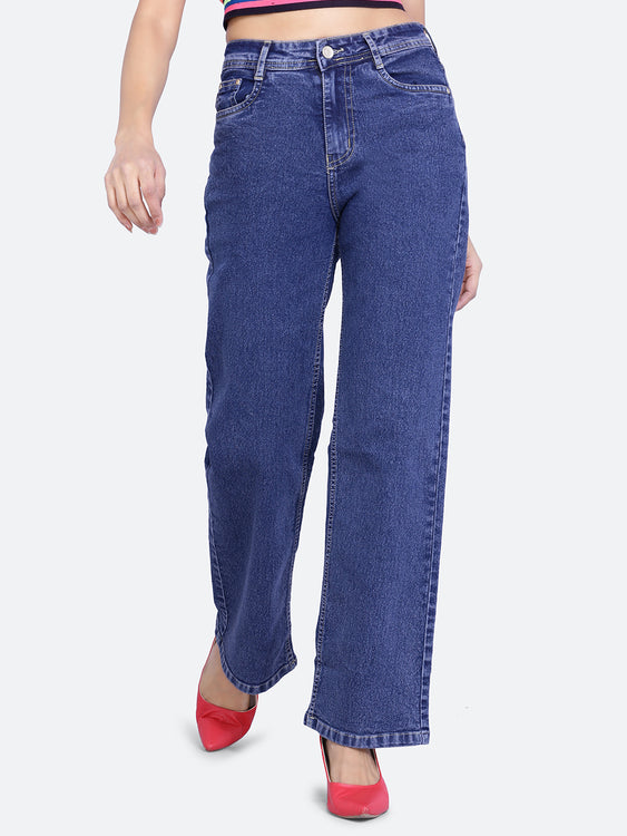 Basic Washed Wideleg Jeans