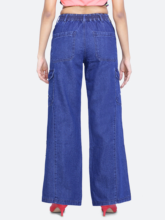 Zip styled baggy jeans
