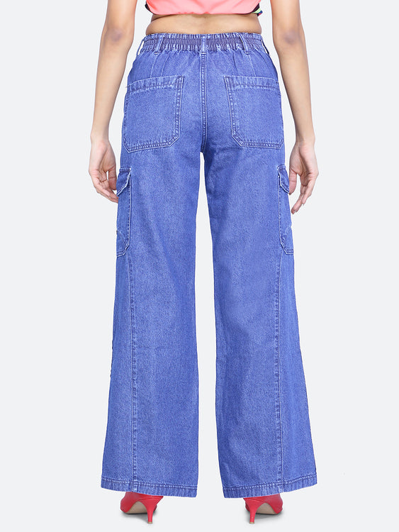 Zip styled baggy jeans