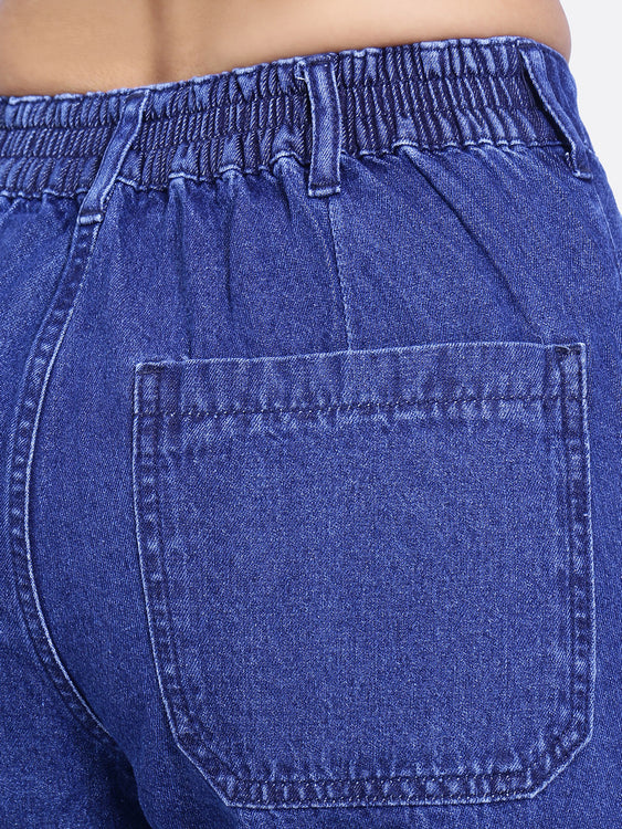 Zip styled baggy jeans