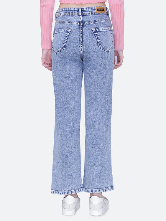 Basic Washed Wideleg Jeans