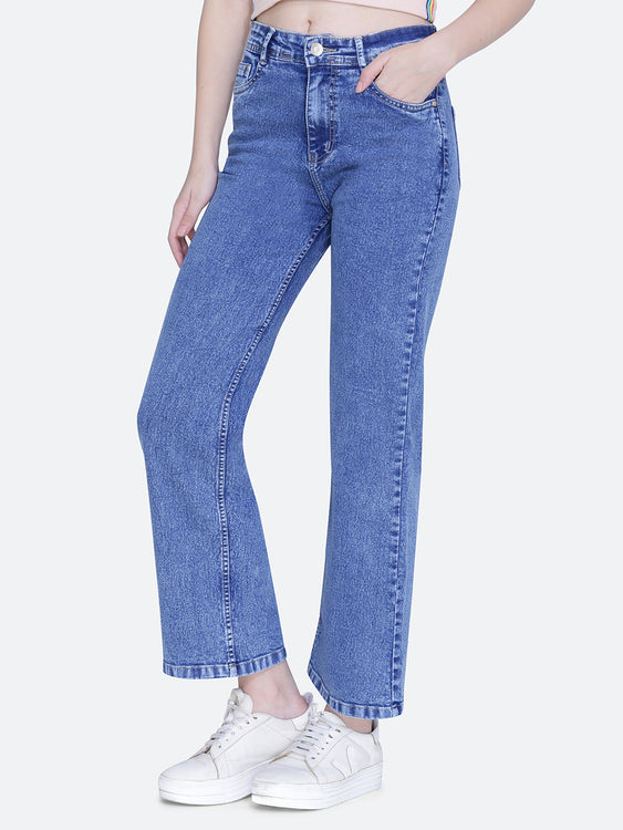 Basic Washed Wideleg Jeans