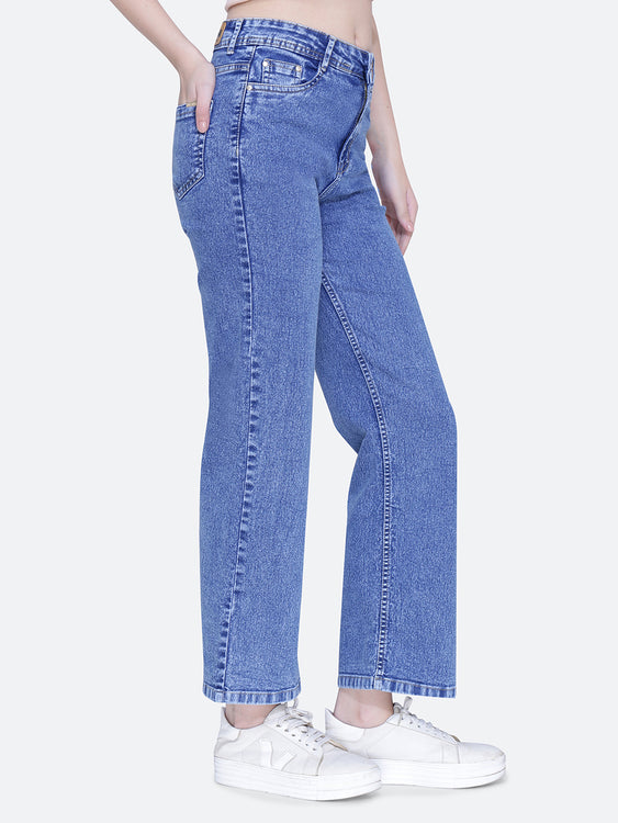 Basic Washed Wideleg Jeans