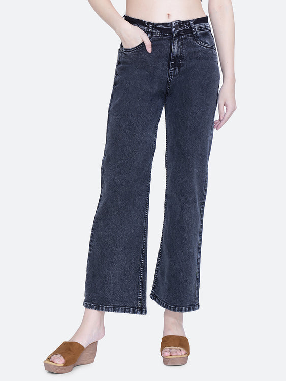 Basic Washed Wideleg Jeans