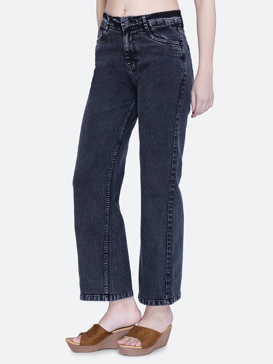 Basic Washed Wideleg Jeans
