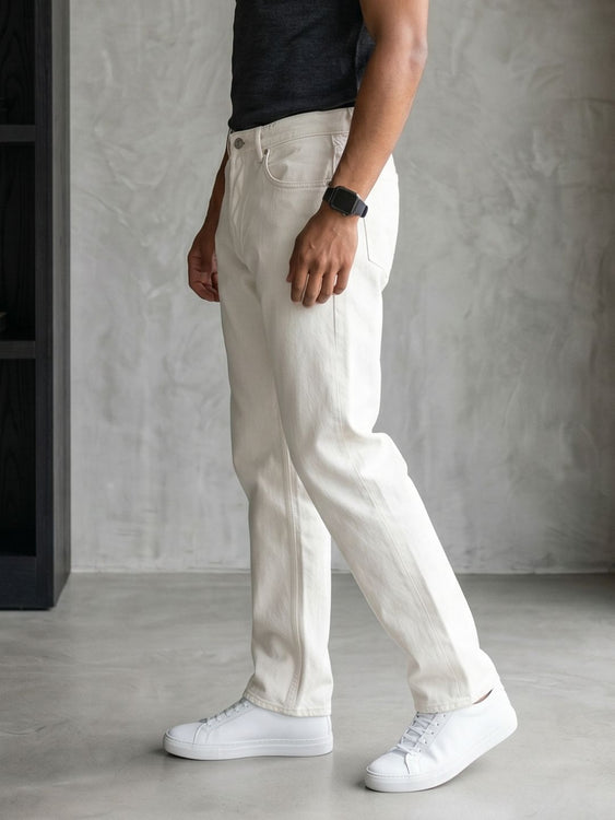 Washed Straight Fit Jeans