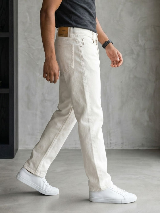 Washed Straight Fit Jeans