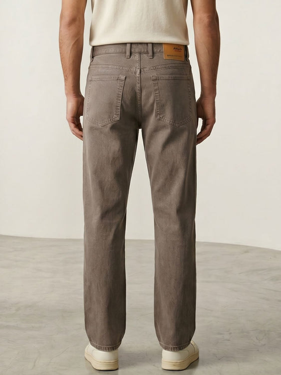 Washed Straight Fit Jeans