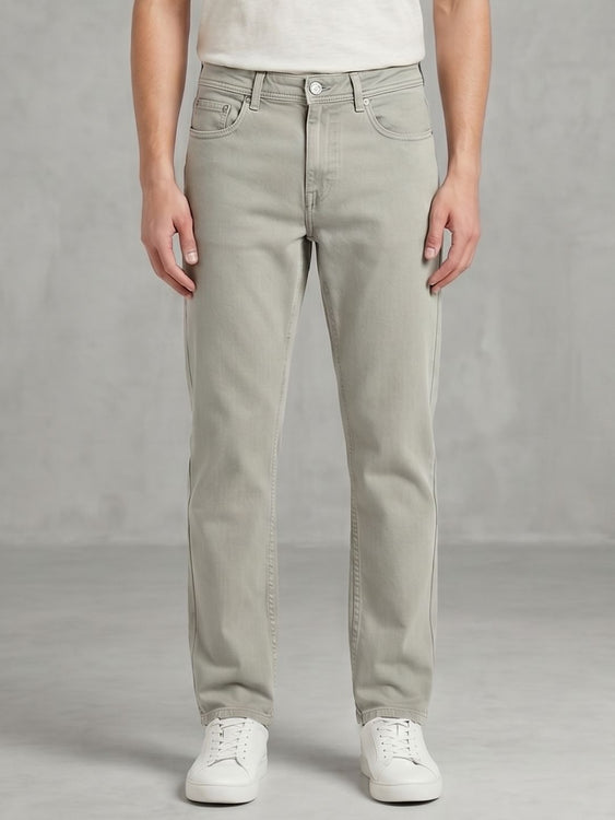 Washed Straight Fit Jeans