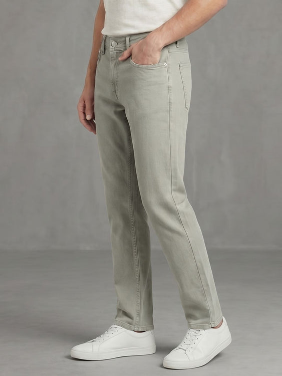 Washed Straight Fit Jeans