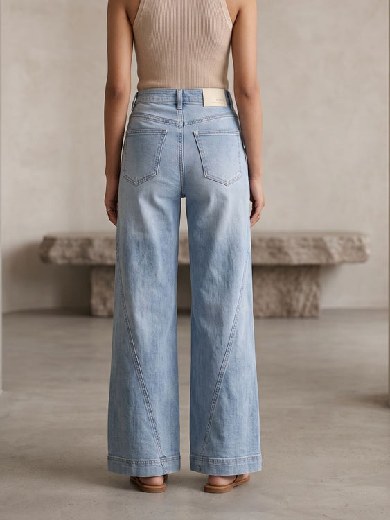 Designer Stretch Wideleg Jeans