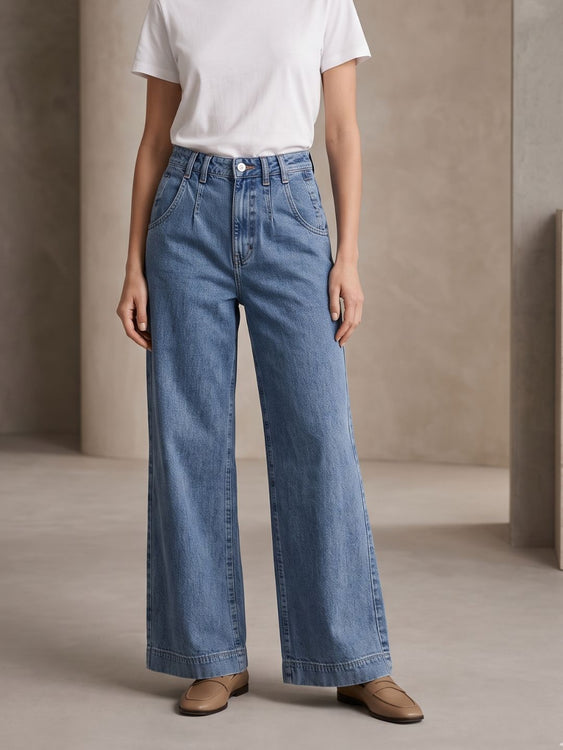 Bollwash wideleg Jeans