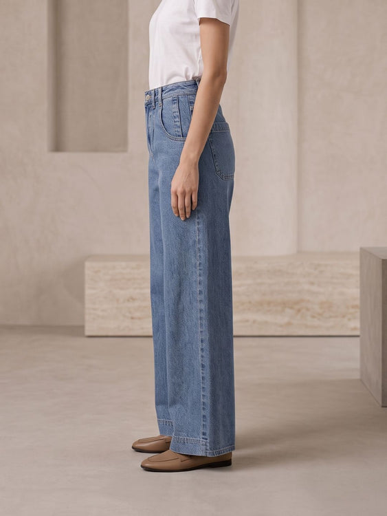 Bollwash wideleg Jeans