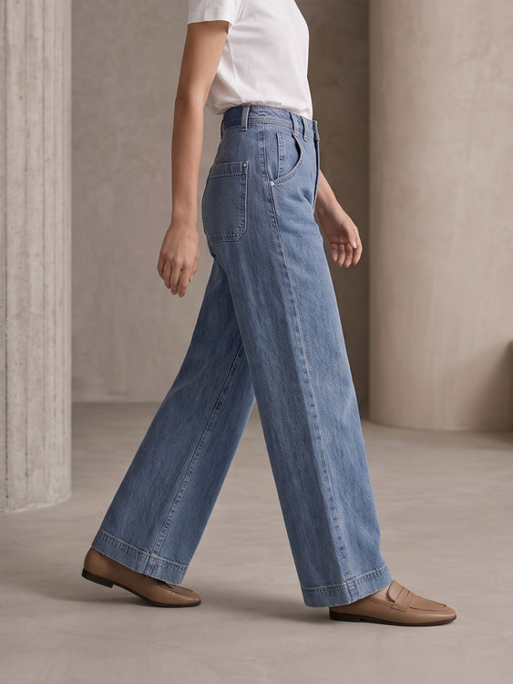 Bollwash wideleg Jeans