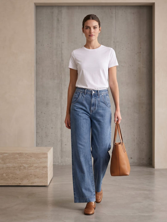 Bollwash wideleg Jeans