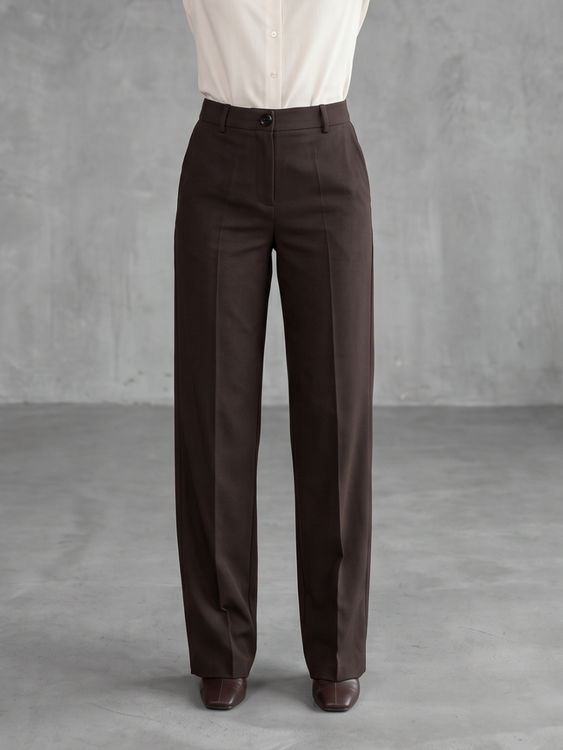 Coffee Cooperate Trouser Pants