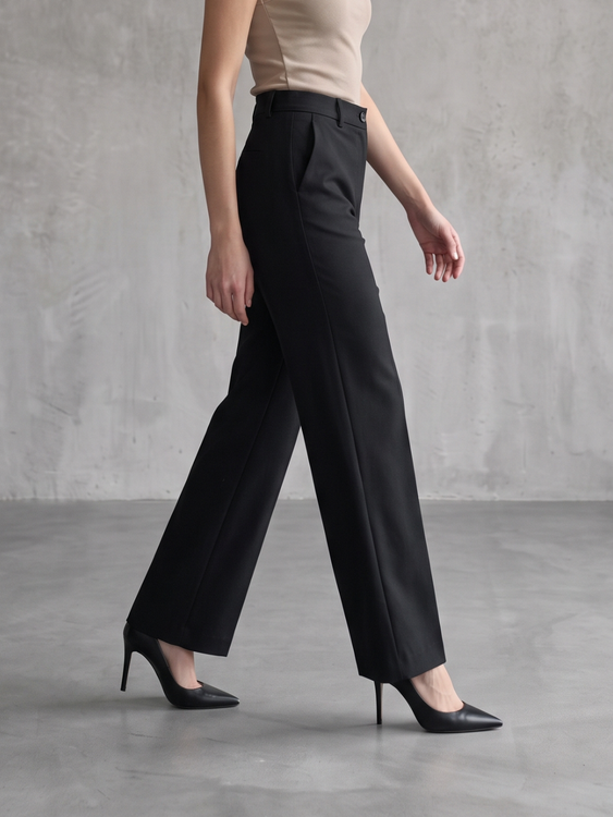 Black Cooperate Trouser Pants