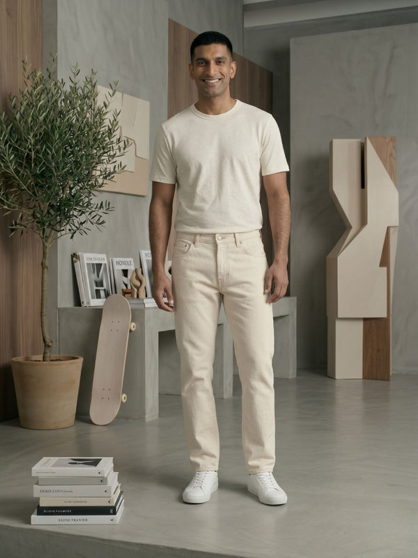 Washed Straight Fit Jeans