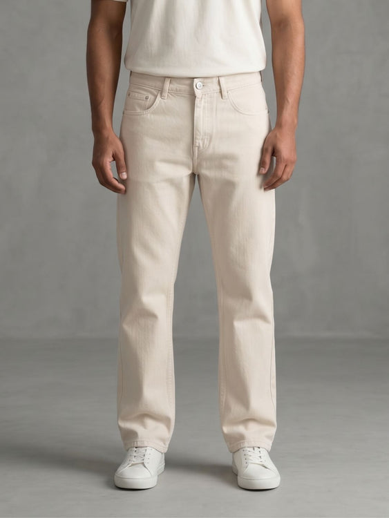 Washed Straight Fit Jeans