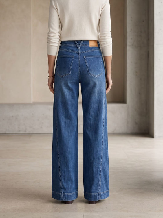 Designer Stretch Wideleg Jeans