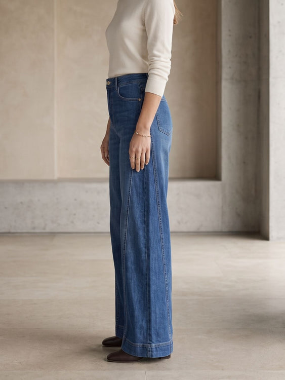 Designer Stretch Wideleg Jeans