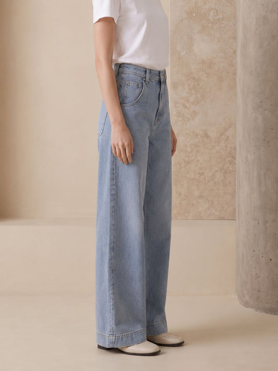 Bollwash wideleg Jeans
