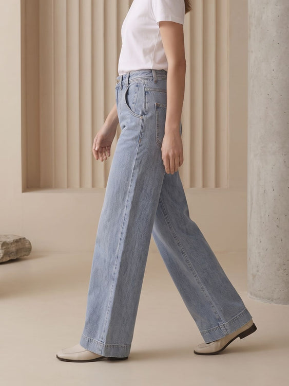Bollwash wideleg Jeans