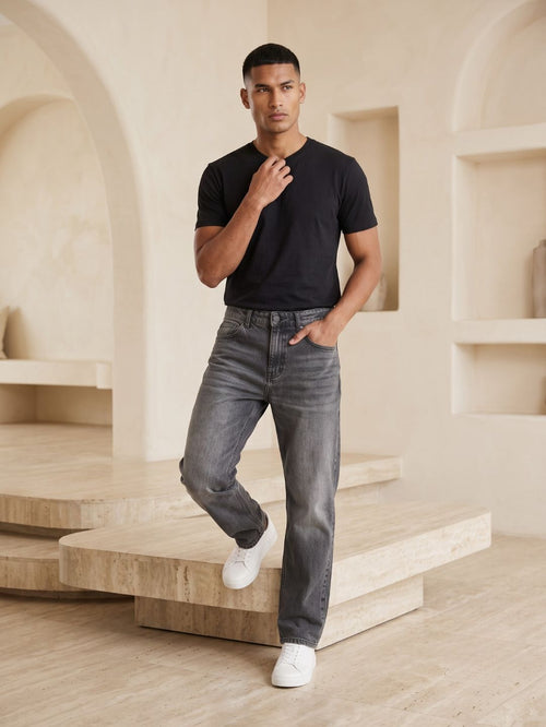 Vintage Grey Straight fit jeans