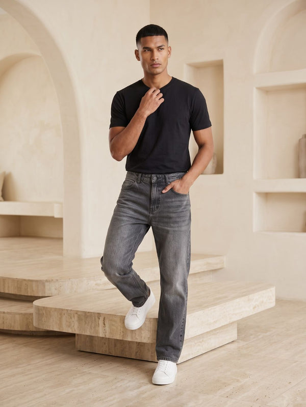 Vintage Grey Straight fit jeans