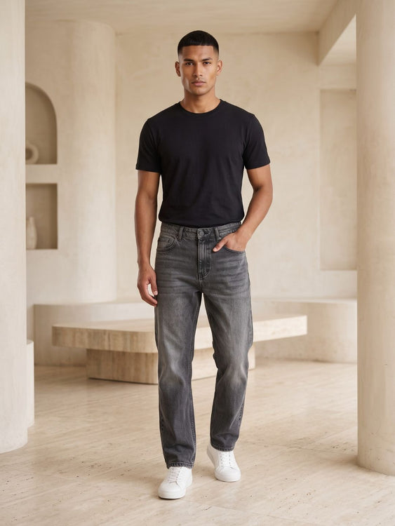 Vintage Grey Straight fit jeans