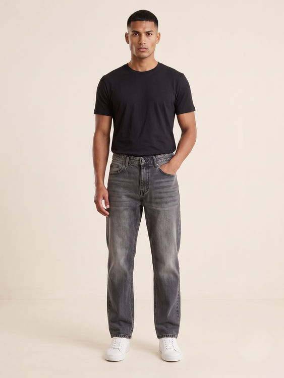 Vintage Grey Straight fit jeans