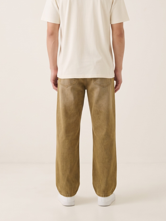 Khakhi Straight Leg Jeans