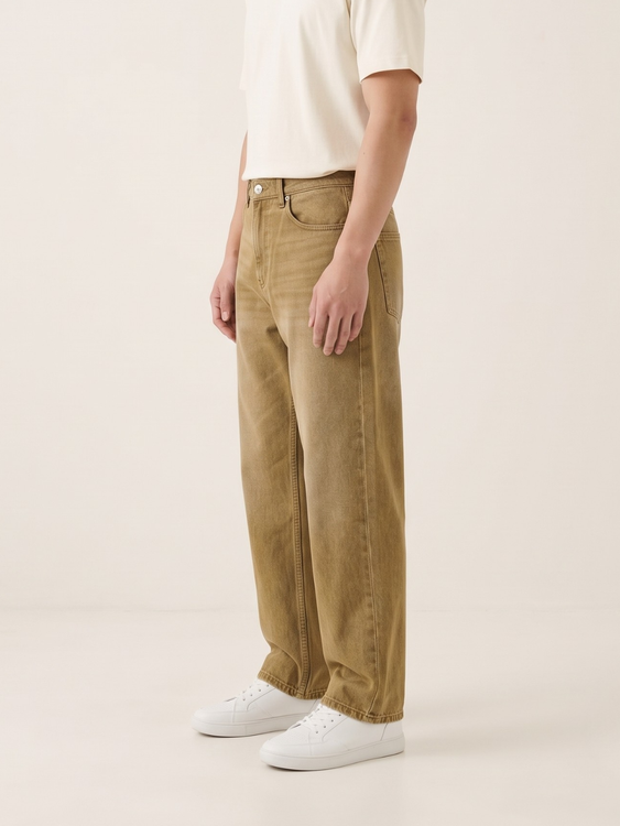 Khakhi Straight Leg Jeans