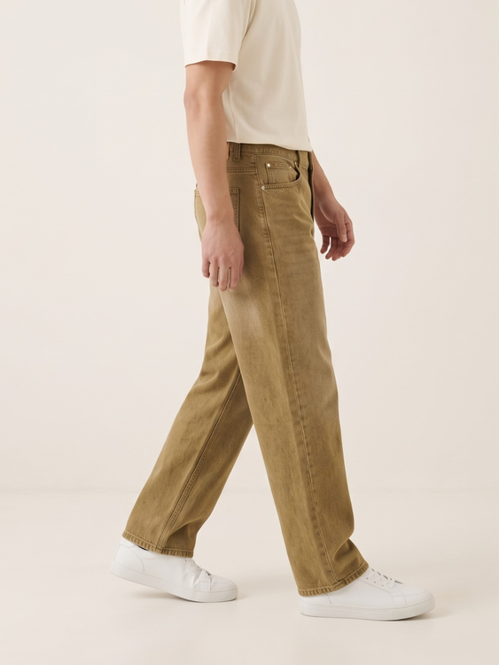 Khakhi Straight Leg Jeans