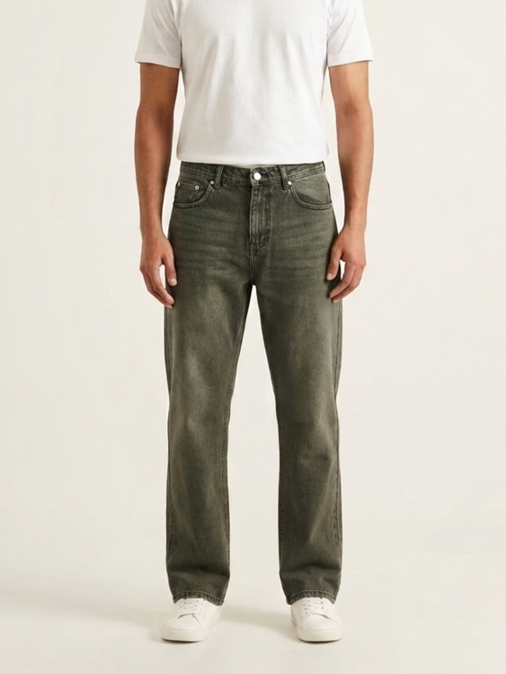 Olive Straight Leg Jeans