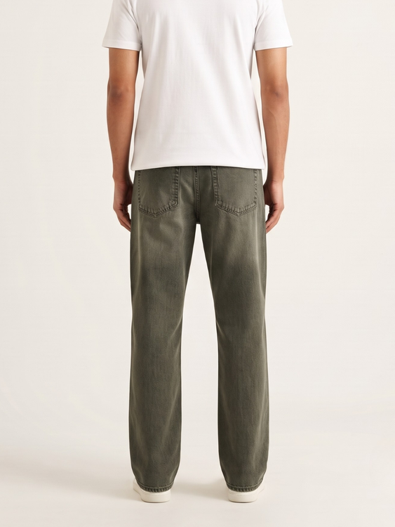 Olive Straight Leg Jeans