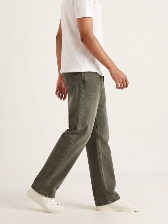 Olive Straight Leg Jeans