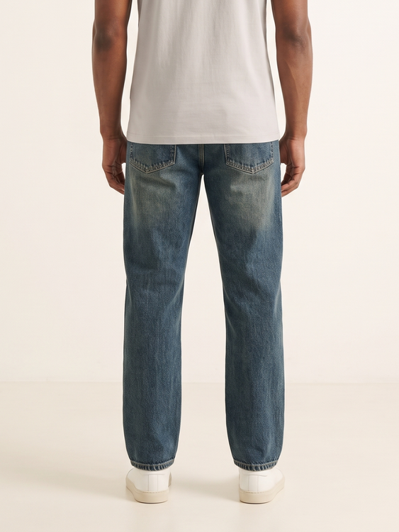 Khaki Tint Basic Straight Fit Jeans
