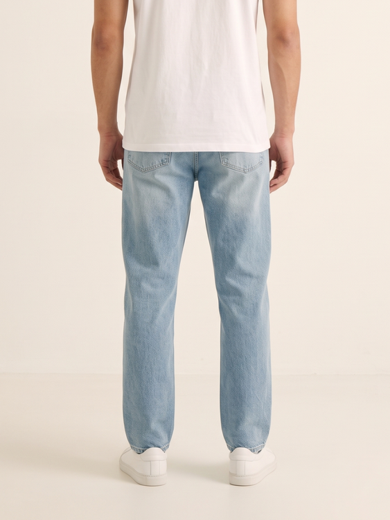 Ice Blue Basic Straight Fit Jeans