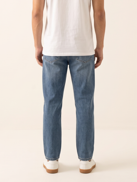 Light Blue Basic Straight Fit Jeans